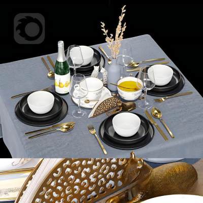 现代餐具组合-8